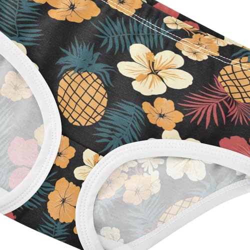 Wusikd Hibiscus Flowers Girls' Underwear Cotton Girls Briefs Soft Toddler Underwear 2T4