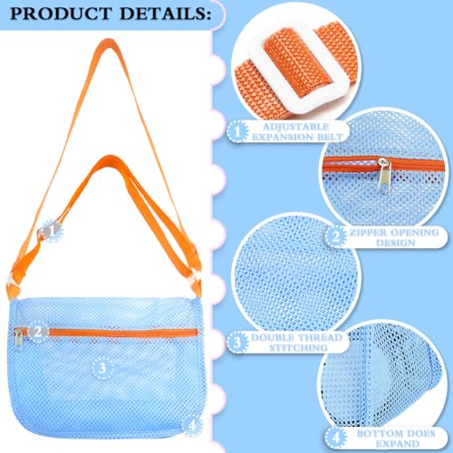 Image of Beach Mesh Shovel and Shell Bag Set, Shark Tooth Sifter Dipper with Mesh Beach Bags for Shell Collecting, Kids Sand Filter Scooper Toys for Toddlers Shelling Picking Up (Black)