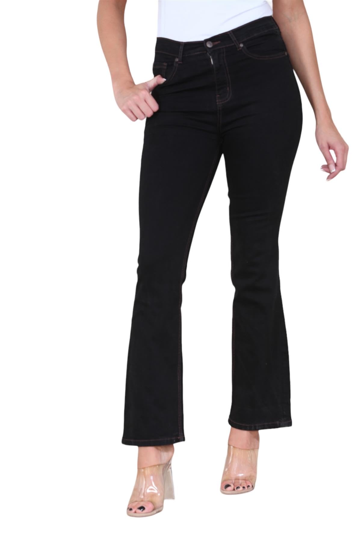 MYTWomens Bootcut Jeans Magic Shaping Flare Leg Stretch High Waisted Ladies Denim Size 10-24