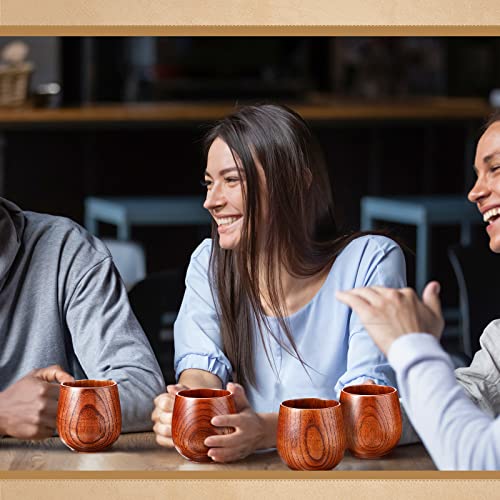 Gerrii 10 Pieces Wooden Tea Cup Wooden Coffee Mug Water Japanese Tea Cup Solid Wood Drinking Cup Teacup Glass For Wine thumb #5