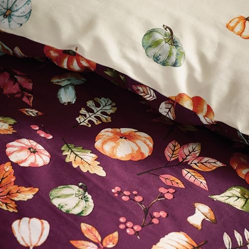 Housse de couette réversible prune fini le lit terne et difficile à repasser - 5