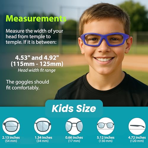Image of BLUE CUT Sports Protection Goggles, Anti-Fog Lenses Safety Glasses for Basketball, Pickleball and All Outdoor Sports