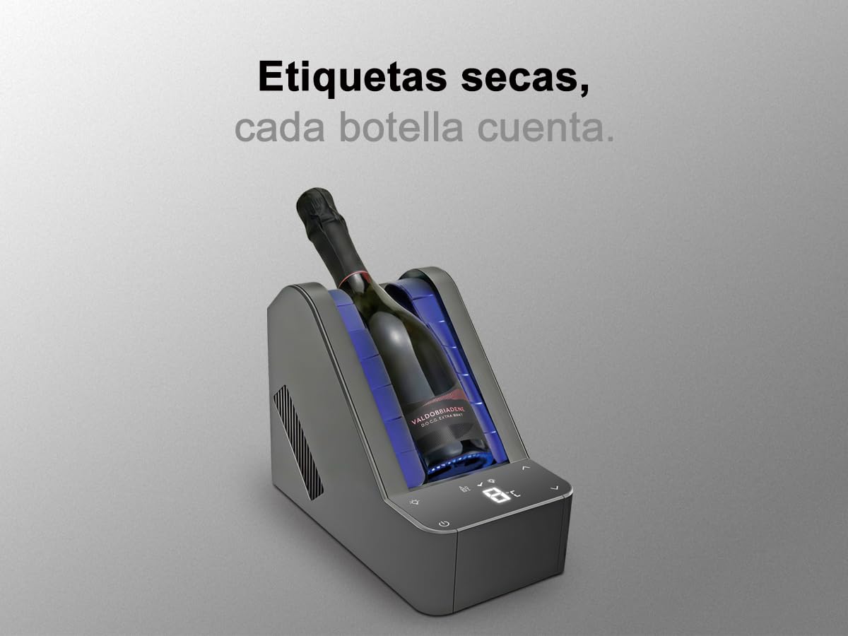 Enfriador de vino termoeléctrico 750 ml, sin compresor ni refrigerante, refrigeración de precisión 24 horas para vino rojo/blanco/champán, idea de regalo