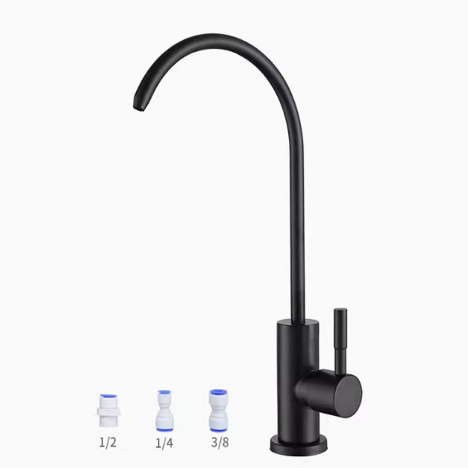 Faucet Filter Water Tap, Kitchen Faucet Stainless Steel 360° Swivel,Brushed Gold (Black A)