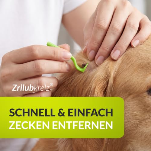 Zrilubkrelz® Zeckenhaken Zeckenzange - 3er Set - Für Hunde, Katzen etc.