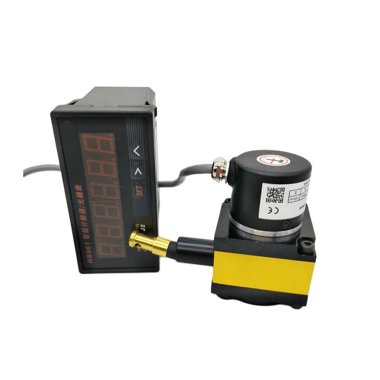 MXXDMOPD Linear Displacement Sensor 500mm Stroke Range Steel Wire Encoder with HB961 Digital Display Counter