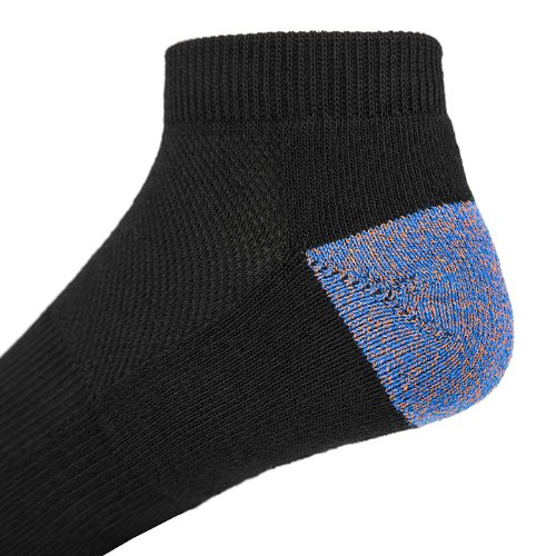 Men's Performance No-Show Socks – XXL Size 15–18 – 3-Pack Coolmax Padded Athletic Socks for Big Feet Comfort4