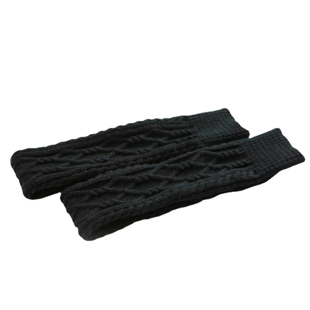 Jonscart Women's Black Knitted Woolen Over Knee Socks Tight High Knee-High Long Socks Stockings Comfortable Warmer (Black)