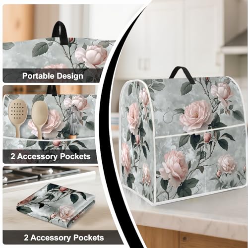 Image of Kitchen Dust Cover Compatible with 4.5 5 6 8 quart Stand Mixer | Kitchen Appliance Protective Covers with Top Handle and Pocket
