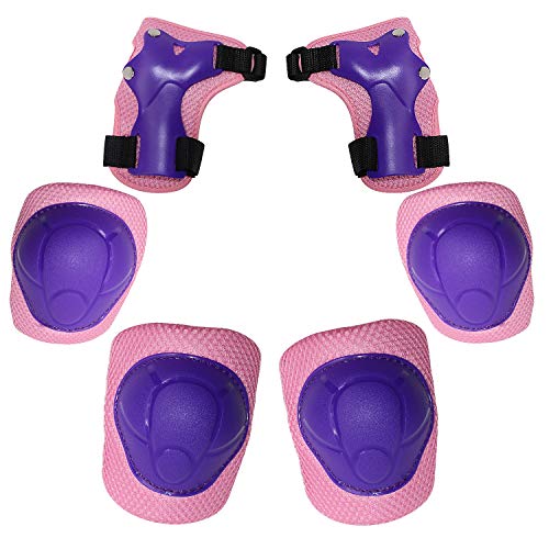 MiNiSports Kids Protective Gear 6 in 1 Set - Toddler Knee and Elbow