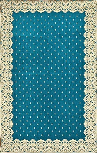Image of Premium 5 Seater Printed Sofa Cover Set with Cushion + Table Covers, 3,1,1 Seater 10 Pieces Sofa Back Slip Panels, Single Seater,Sky Blue (Pack of 12)