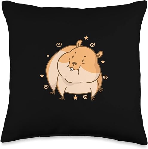 Hamster Animal Rodent Pet Cage cute fur hamster Cute Hamster Rodent Pet Throw Pillow 16x16 Multicolor