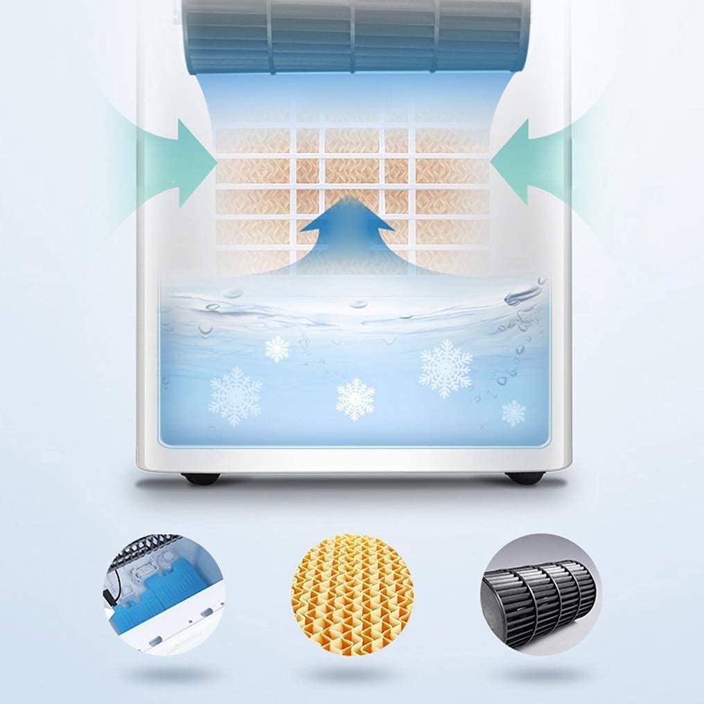 Evaporative Coolers Portable Air Conditioning Unit Cooler with Remote Control and Purifier Humidifier 3 Fan Speeds with Oscillation Function for Home Or Office Use