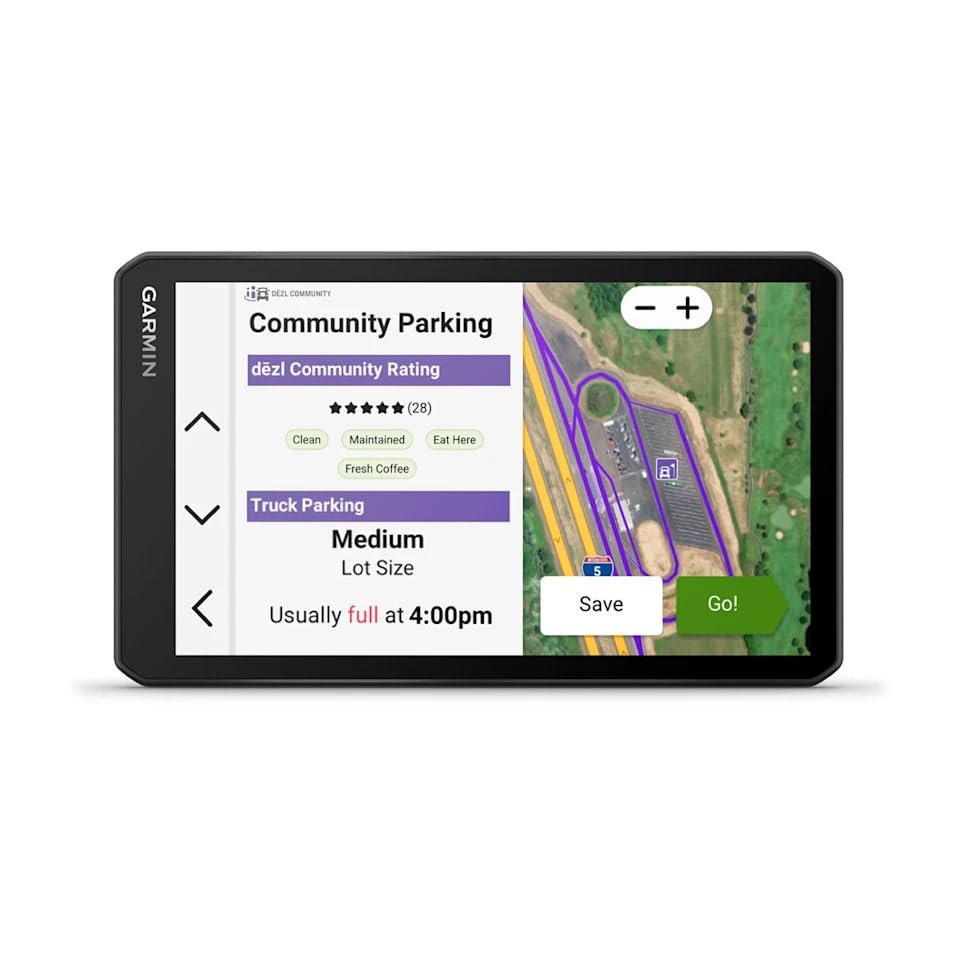 Image of Garmin Dezl Cam OTR725 GPS Truck Navigator with Dash Cam 7 inch Display Touchscreen, Commercial GPS Navigation for Semi-Truck Driver Bundle with 32GB SD Memory Card + LCD Cleaning Kit + More Accessories