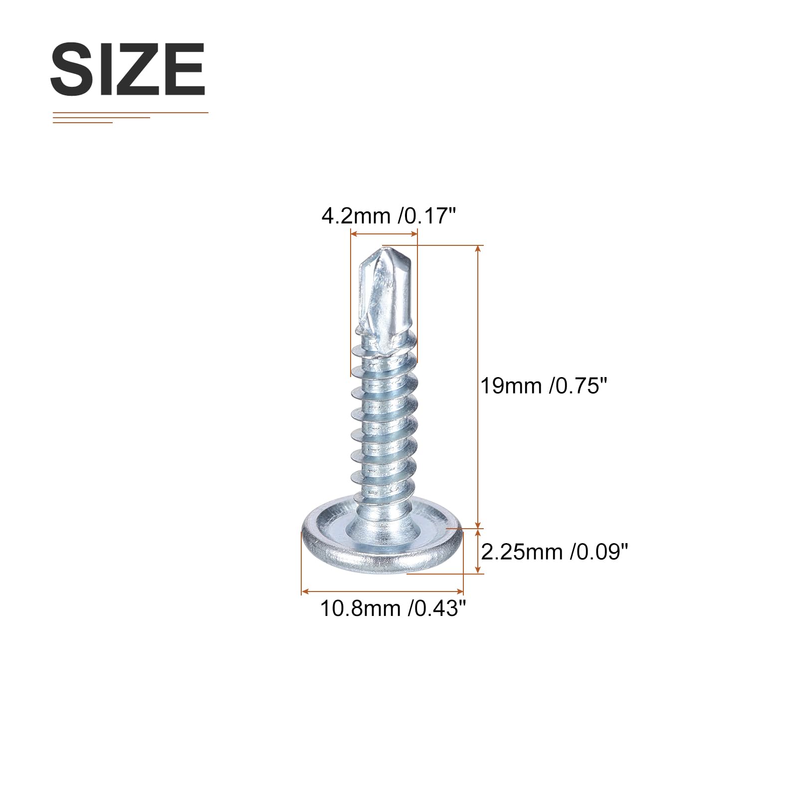 DTGN #8x3/4 Sheet Metal Screws, 120 Pack, for Wood Furniture - Image 2