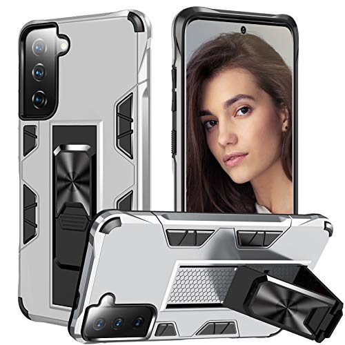 Case for Samsung Galaxy S21 5G Case Armor Shockproof Heavy Duty Military Grade Hard Protective Case Galaxy S21 Phone Case Kickstand Holder Magnetic Cover Case for Samsung S21 5G Case for Women Men