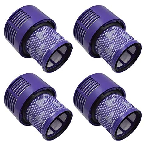 4-PACK Replacement Filters Compatible with Dyson V10 Vacuum,Compare to Part # 969082-01 Cover