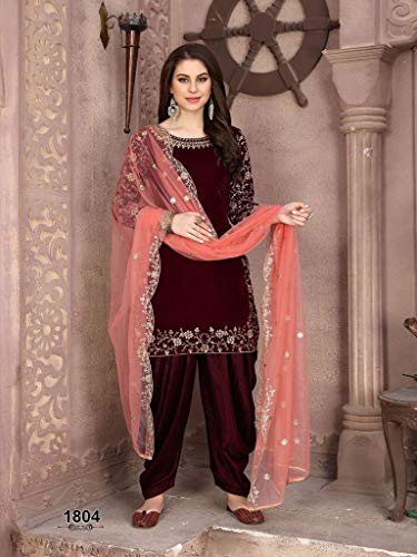 Stitched Traditional Wear Punjabi Patiyala Suits Heavy Embroidery Work Shalwar Kameez Dress3