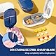 NHQZ 2-IN-1 Pillensplitter für kleine Tabletten mit Spender - Tragbarer Pillenschneider für kleine oder große Pillen mit Edelstahlklinge - Schneidet Pillen, Vitamine, Tabletten, 2 Stück