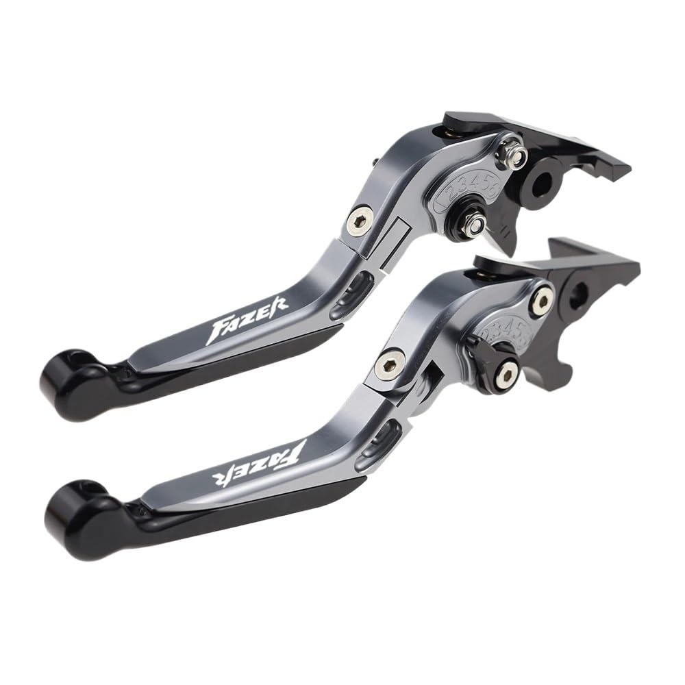 BEQLXTA Brake Clutch Adjustable Lever​ for FZS 600 for FAZER 1998-2003 Brake Levers for FZS600 Folding Extendable Clutch Lever and Handlebar Handles Grips Ends(U)