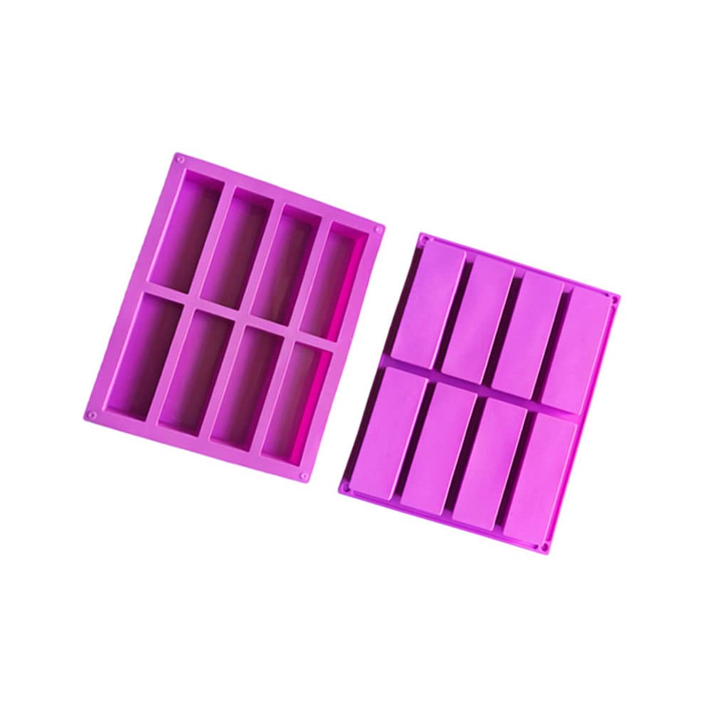 Stampo Silicone Barrette 2 Stampi In Silicone Per Barrette Di Cioccolato Da 1 Pollice Di Stampo 8 Cavità Rettangolari 11.4x3.9 Cm