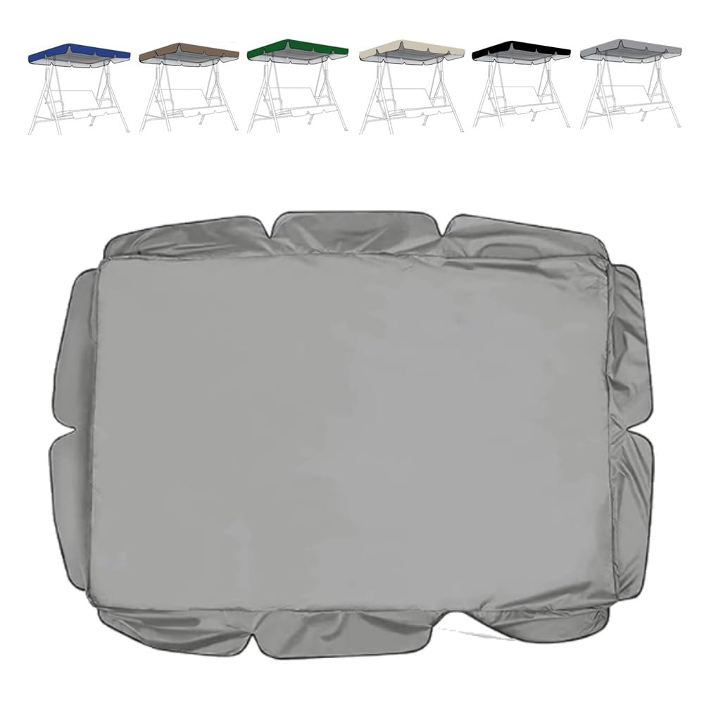 Auvent universel de rechange pour balancelle toit de jardin gris 190x132