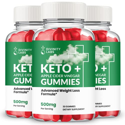 Prime Ninja Divinity Labs Keto ACV Gummies, Maximum Strength, Powerful Formula (3 Pack)