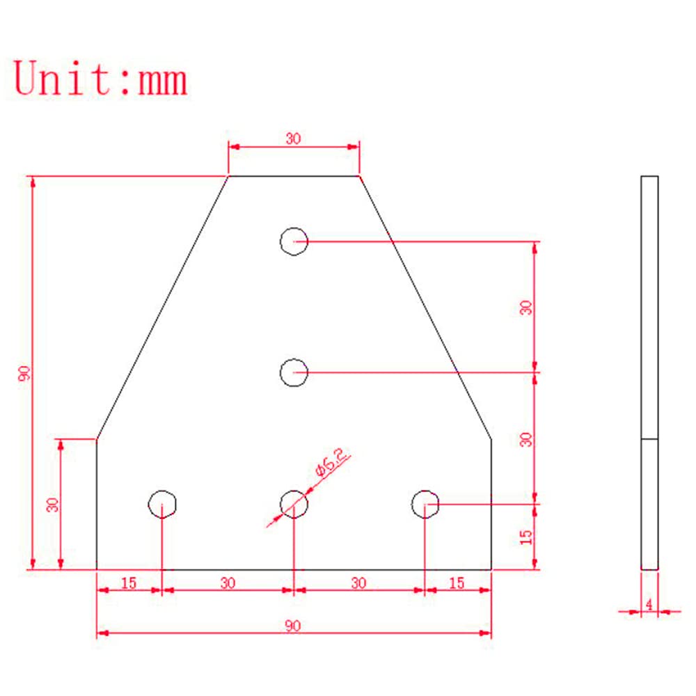 Zeberoxyz 8PCS/Kit Silver T Shape Corner Bracket Plate with Screws and T-Nuts - Image 4