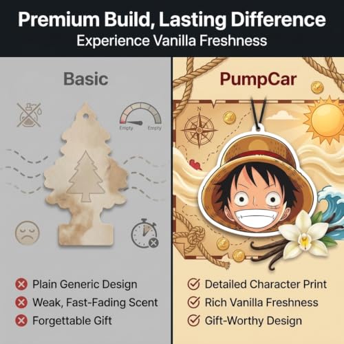 Image of PumpCar 2 pieces Luffy head double-sided hanging cartoon cherry-scented funny car air freshener Cool hanging for rearview mirror Car Interior Accessories Gifts