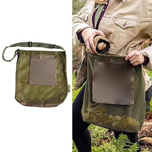 GANYKQ Mesh Foraging Bag Outdoor Camping Foraging Mushroom Storage Bag for Travel Camping Hiking Mushroom Hunting Bag