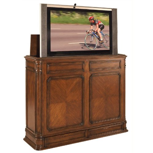 TV Lift Cabinet Extra Large for 40-52 inch Flat Screens (Stained) AT004873-STND