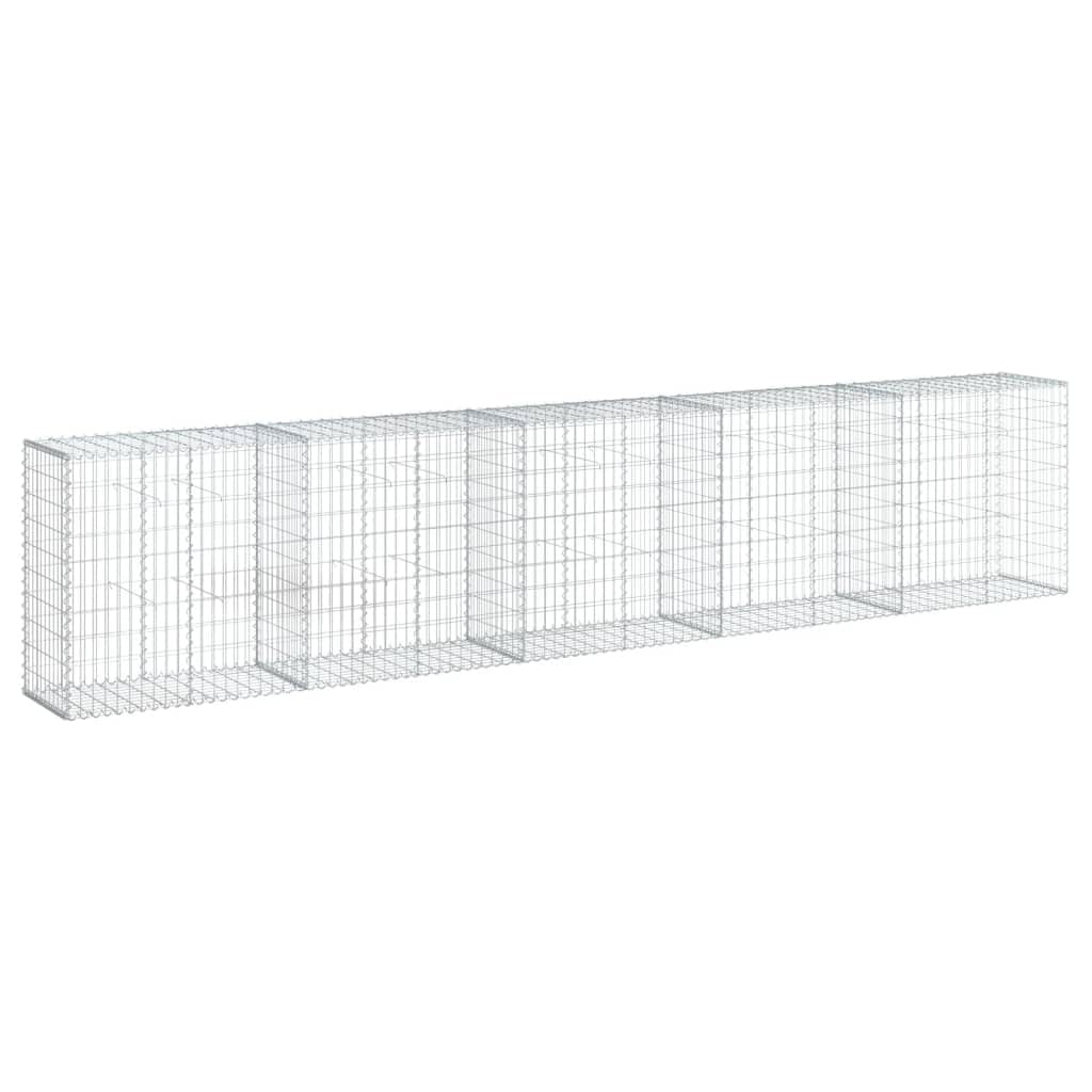 Vidaxl (500 X 50 X 100 Cm) Gabion Basket With Cover Gabion Raised Bed Gabion Cage Galvanised Iron
