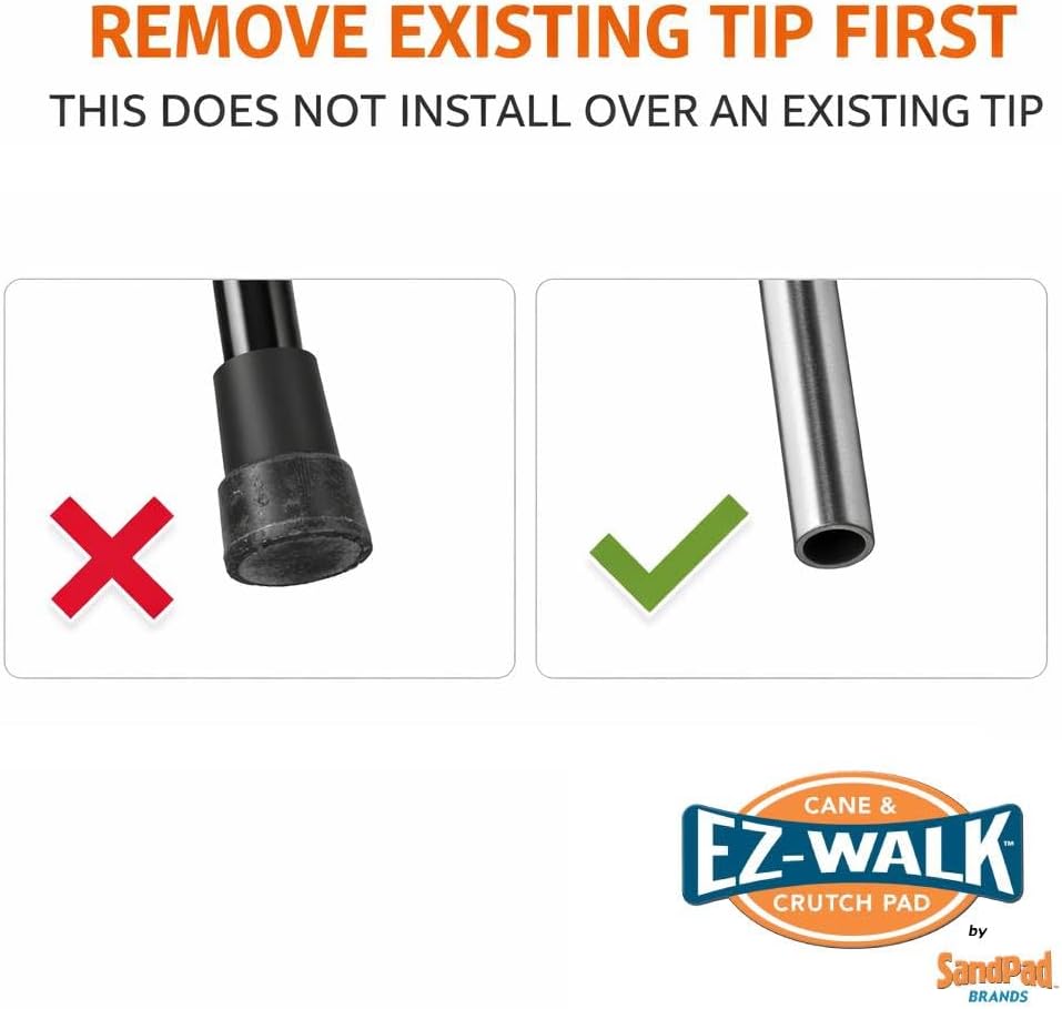 EZ-Walk/SandPad LandPad All Terrain Stabilizer Crutch Tips (Paired Pack) Made in the USA