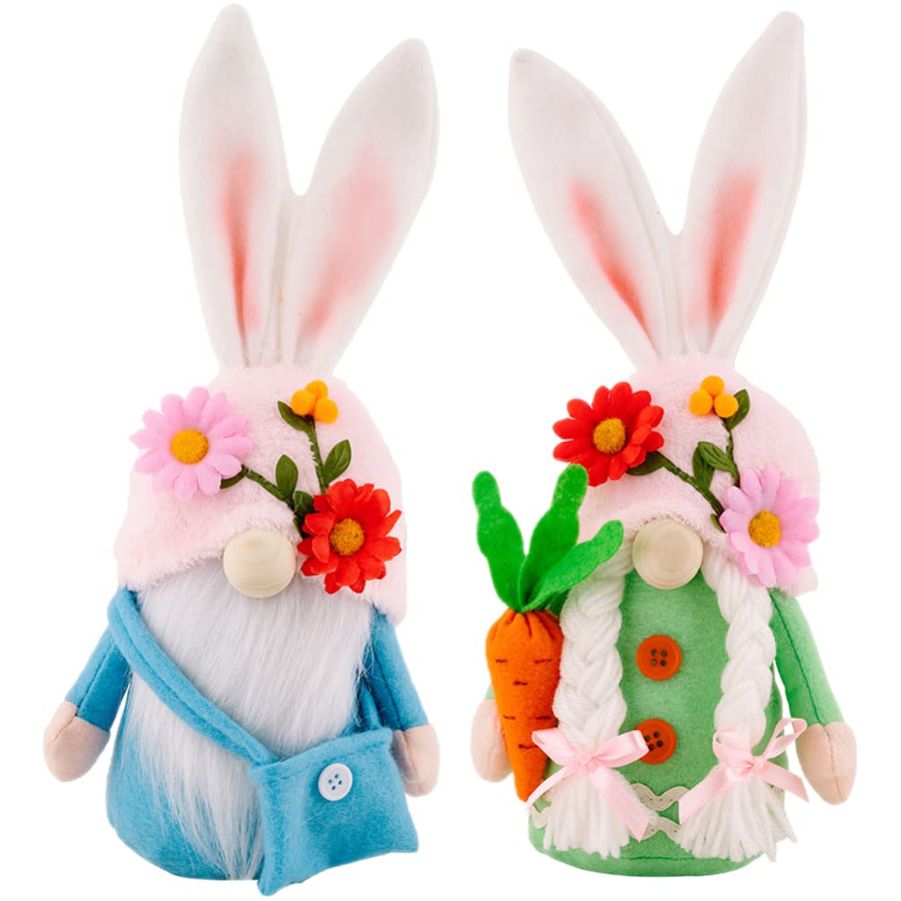 NUOBESTY 2pezzi Folletti Coniglietto Pasquale Decorazione Fai Da Te Adorabile Coniglietto Pasqua Creativo Per Arredamento Festa Pasquale Bambola Folletti Coniglietti Decorativi
