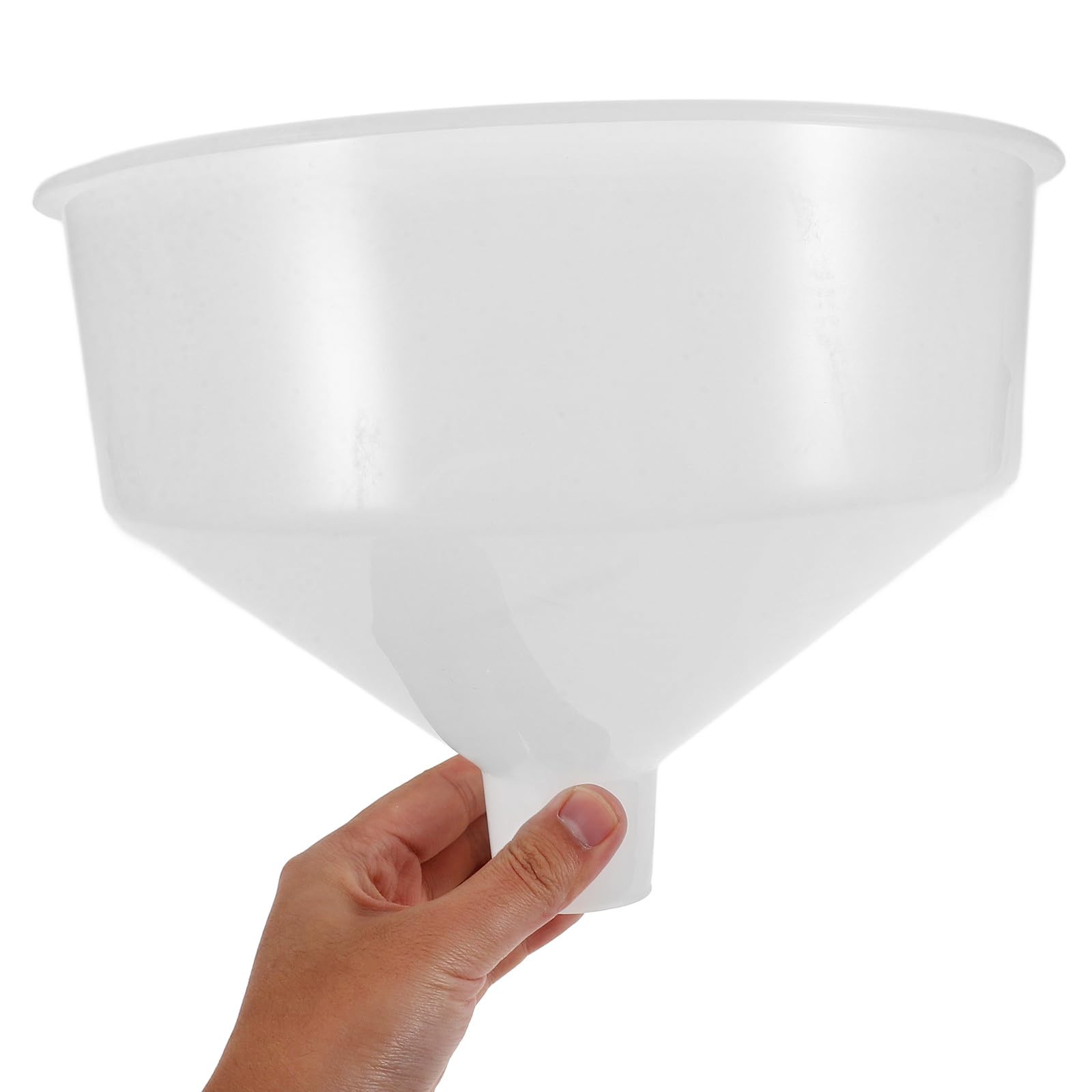 Embudo de Cocina de Boca Ancha Grande, Plástico Blanco, Uso Versátil