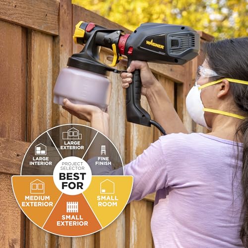 Image of Wagner Spraytech 2419305 FLEXiO 575 Handheld HVLP Paint & Stain Sprayer, Sprays Most Unthinned Latex, Includes iSpray Nozzle, Complete Adjustability for All Needs, Lightweight Design