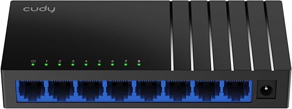 Cudy GS108D 8 Port Gigabit Ethernet Network Switch, Ethernet Splitter Desktop, Fanless, Traffic Optimisation, Plug and Play