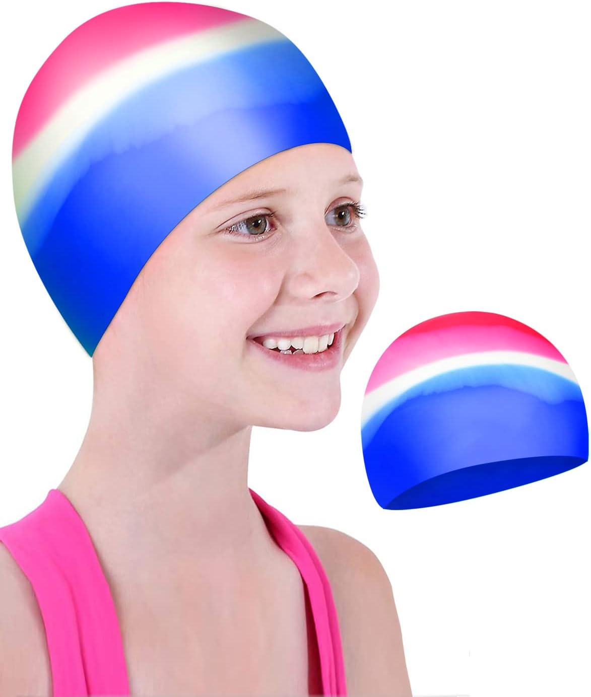 Victoper Swimming Cap,Swimming Cap for Boy and Girl, 3D Ergonomic