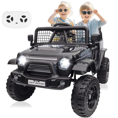 24V Ride On Jeep, Kids 2 Seater Ride On Car Truck w/4WD Motor, Remote Control, 3 Speed, Bluetooth...