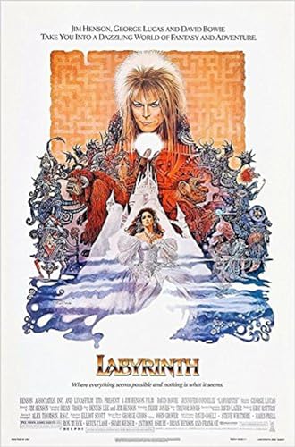 BUY ART FOR LESS Officially Licensed Labyrinth Starring David Bowie 1986 Art Poster - 36 x 24 Inch - Decorative Print - Poster Paper - Ready to Frame