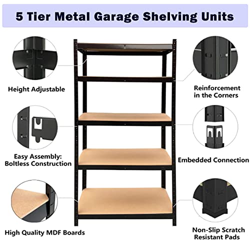 4 Tier Heavy Duty Metal Shelving Racking Unit, Multifunctional Steel Kitchen Storage For Microwave Oven Spices, Pots, And Pans, Workshop Storage Racking Garage Shelving, Free Standing Storage Units #TOP1