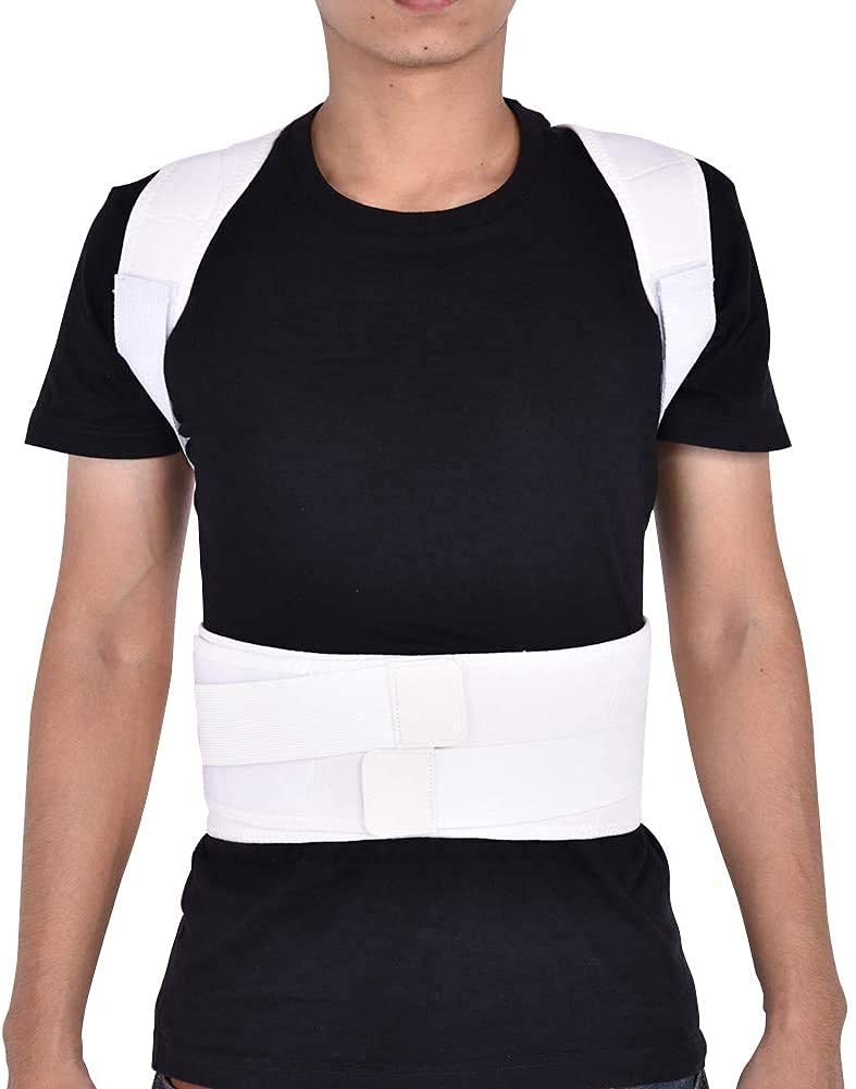 Correttore di postura per la parte superiore della schiena per uomo e donna Tutore elastico regolabile per spalla Supporto per clavicola Dispositivo regolabile per sostenere collo, schiena e spalle