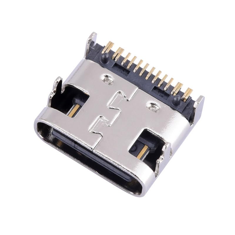 elpart 5A 20V USB 3.1 16 pin Type-C DIP Flat Edge Micro USB Connectors Female Port Jack Tail Plug Socket Electric Terminals - #elPart2334208 (Package: 50 pcs)