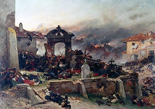 Tableaux Affiche Le Cimetière de Saint Privat par Alphonse de Neuville Poster Mur Art 60x90