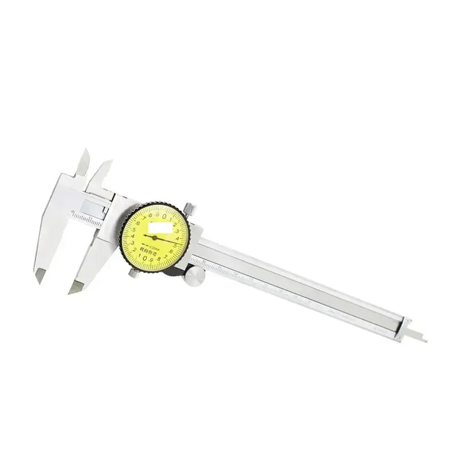 Calibrador de cuadrante 150 mm y 6 pulgadas, resistente a golpes, acero inoxidable endurecido, 4 vías, con estuche plástico(0-200mm 0.02mm)