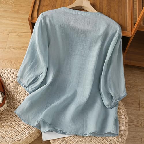 Tee jaune pull chic et elegant fluide style chemisier manches courtes - 2