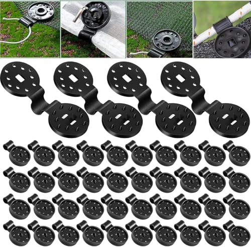 Kunststoff-Clips für Schutztuch-50 Stück-für Zaunblende Schattiernetz Windschutzgewebe-Befestigungsnetzclip für Gewächshausfolie-Winterfest-einfache Anwendung-Schattiernetze,Easy to use