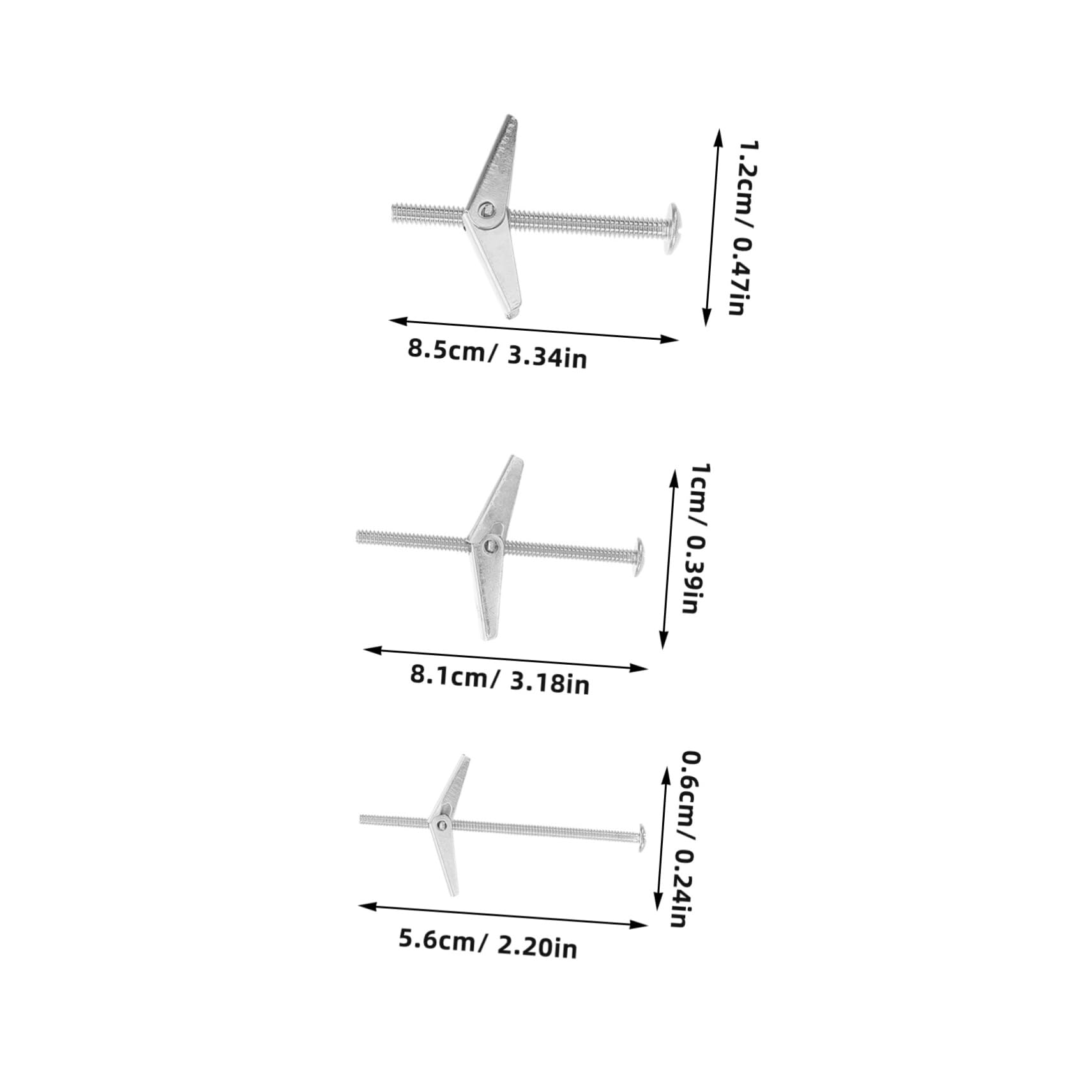 ARTIBETTER Drywall Anchors Set 24pcs Plasterboard Spring Toggles Screw Hollow Wall Anchors for Diy Projects Easy Applicati