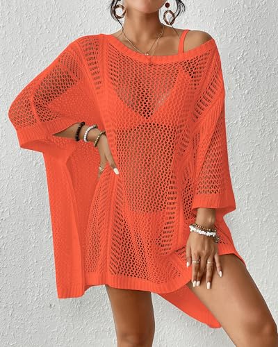 Bsubseach Women's Swimwear Cover Ups for Bathing Suit Crochet Swimsuit Coverup Knit Beach Dresses Vacation Outfits2