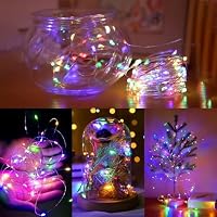 Koboko LED Lichterkette mit USB, 5M 50 LED Wasserdicht Kupferdraht Lichterkette, Bunt Lichterketten Batteriebetrieben, Dekorative Lichter für Schlafzimmer, Garten, Weihnachten, Hochzeit, Geburtstag – Ansicht 5